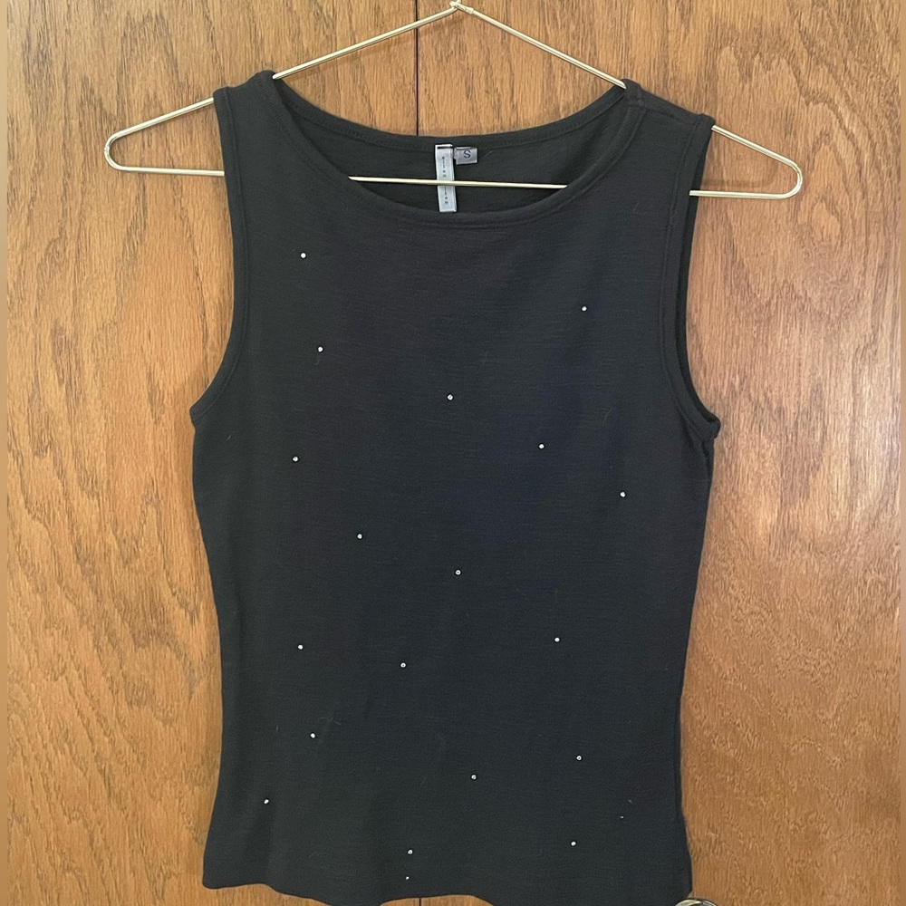 Allen Allen Rhinestone Tank Size Small